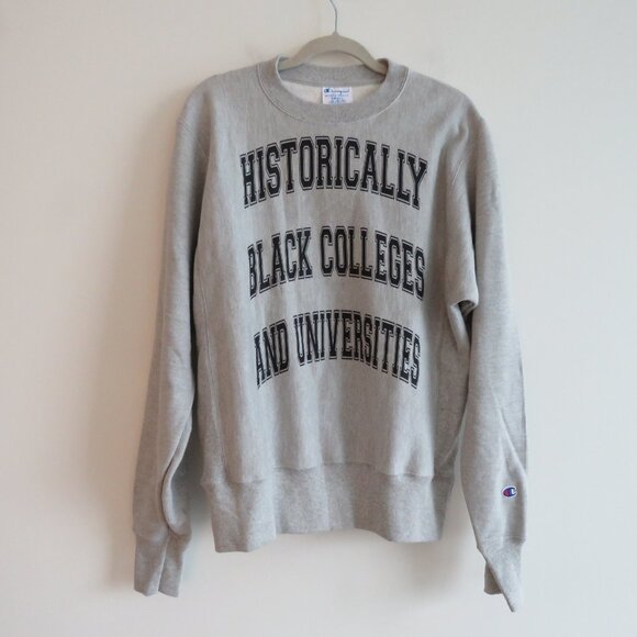 BCU X CHAMPION HBCU Arch Crewneck Gray Reverse Weave Sweatshirt - Size S - Picture 3 of 16